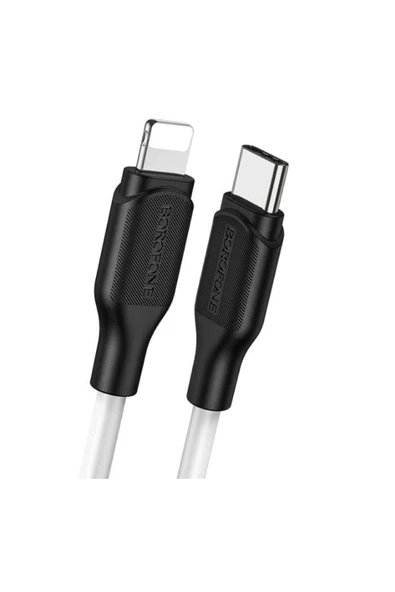Borofone Data ve Şarj Kablo Silikon PD 20W Type-C To Lightning 1 Metre Uzunluk Output 3A BX42 ürün görseli 1