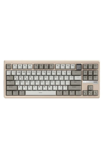 Coverzone Ajazz QS87 Max Alüminyum Alaşımlı TFT Ekranlı Custom Mekanik Klavye Krem Beyaz ürün görseli 1