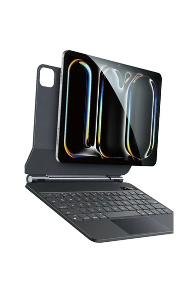 Coverzone iPad Pro 11 ile Uyumlu (2024) Case Folio Utra Slim Klavyeli Tablet Kılıfı Touchpad Case KB30 ürün görseli 1