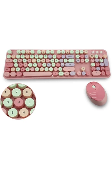 Mofii Kablosuz Klavye Ve Mouse Fare Set 104 Tuşlu Pc Notebook Uyumlu 136mm X 445mm Zr513 ürün görseli 1