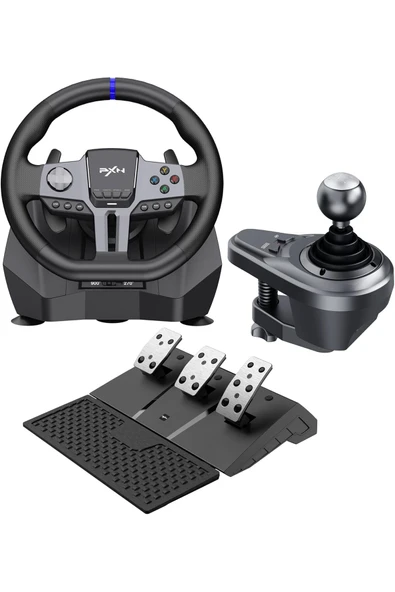 Coverzone Yarış Direksiyonu - 270°/900° Dönüş, Çift Titreşim Motoru, RGB Işık, PC PS4 Xbox Uyumlu | V9 Gen2 ürün görseli 1