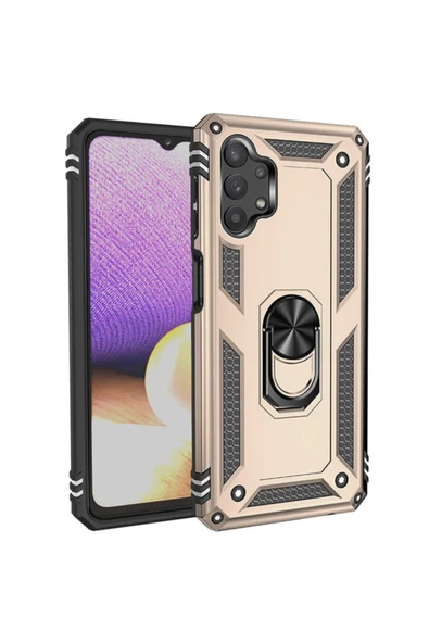 Coverzone Galaxy A32 5g Shockproof Yüzük Tutuculu Vega Gold ürün görseli 1