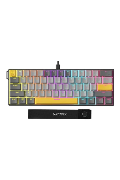 Coverzone AJAZZ NK61 | 61 Tuş Mekanik Gaming RGB Hot Swap Red Switch Type-C USB Oyuncu Klavye ürün görseli 1