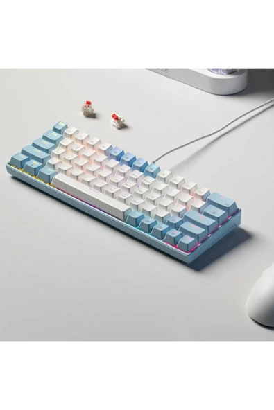 Coverzone ZIFRIEND Türkçe Q Tuş Dizilimi RGB Mekanik Oyuncu Klavye - Kırmızı Switch T62 ürün görseli 1