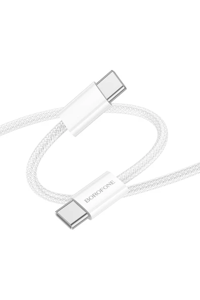 Borofone iPhone ile Uyumlu 60W Şarj ve Data Kablo Type-C to Type-C - 1 Metre - BX103 ürün görseli 1