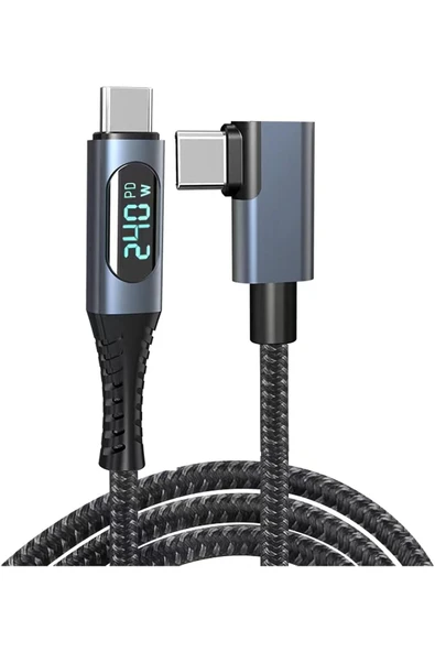 Coverzone USB 4 Kablo, Thunderbolt PD 240 W Çift Destekler 8K HD Ekran USB C Kablosu 8K@60Hz 40Gbps 1.2M ZR849 ürün görseli 1