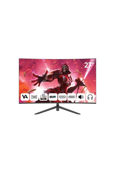 Npc 27" MD270K-V 180Hz 1ms VA FHD Curved Gaming Monitör ürün görseli 1
