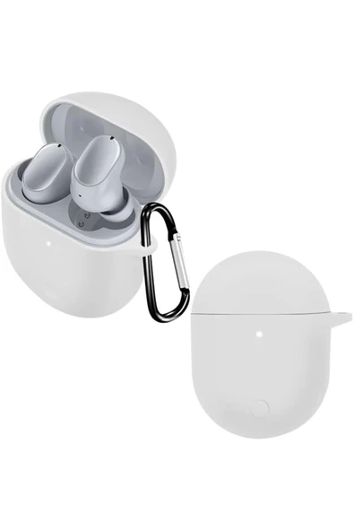 Coverzone Xiaomi Redmi Buds 3 Pro ile uyumlu Kulaklık Kılıf Silikon Koruma Toz ve Kirden Koruma Gri ürün görseli 1