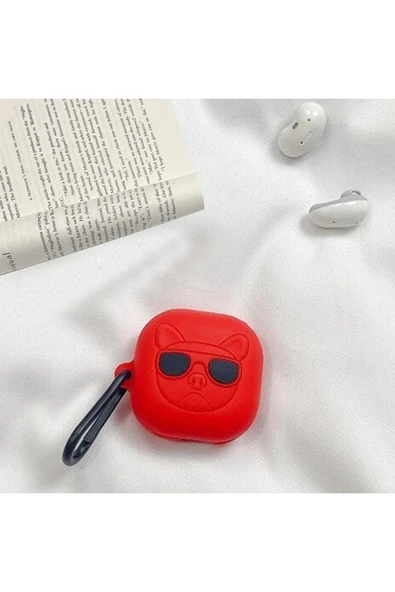 Coverzone Samsung Galaxy Buds Live Ile Uyumlu Karakter Görünümlü Cartoon Kılıf Red Dog ürün görseli 1