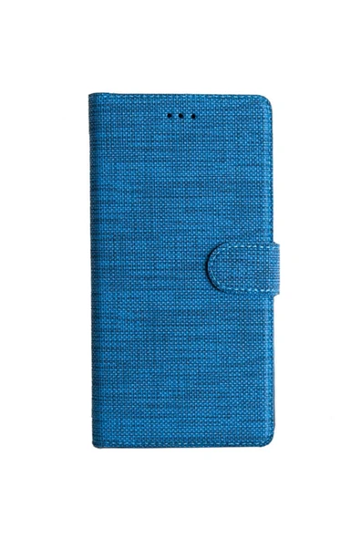 Coverzone Mi 10t Pro Uyumlu   Standlı Kartvizitli Ve Para Gözlü Kumaş Desen Lacivert ürün görseli 1