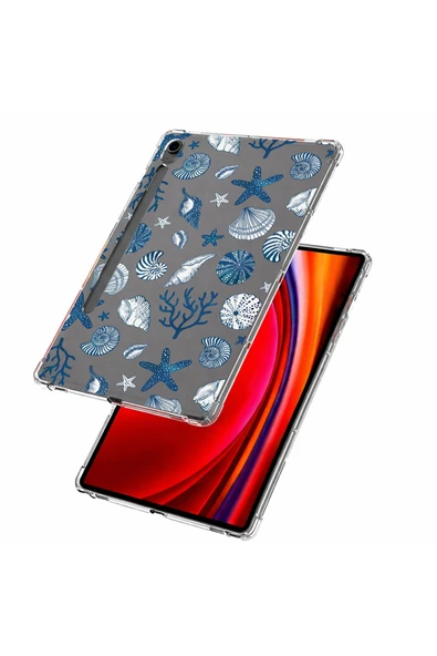 Coverzone Galaxy X900 Tab S8 Ultra ile uyumlu Köşe korumalı antishock şeffaf tablet kılıfı ve kılıf ürün görseli 1