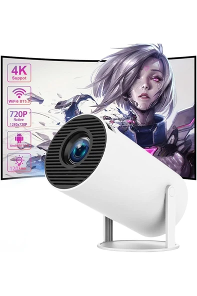 Coverzone HY300 Mini Projeksiyon Wifi 6 Bt5.0 Ev Sineması Projeksiyonu ürün görseli 1