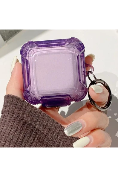 Coverzone Galaxy Buds 2 Pro ile uyumlu Transparan Şeffaf Renkli Forever Kancalı Sert Koruma Kirden Koruyan ürün görseli 1