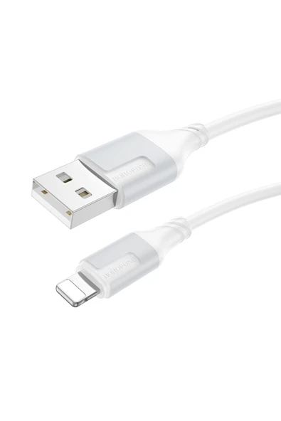 Borofone İphone Ile Uyumlu 2.4a Şarj Ve Data Kablo Usb To Lightning - 1 Metre - Bx101 ürün görseli 1