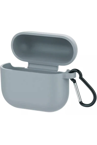 Coverzone Kulak İçi Kulaklık 3 Kulaklık Koruyucu Mdl01 Anahtarlıklı Silikon Kapak Kılıf Gri ürün görseli 1