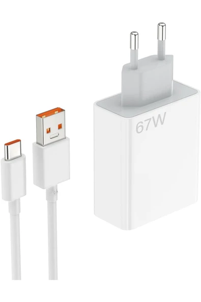 Coverzone Type-C Kablolu Hızlı Şarj Cihazı Duvar Şarj Cihazı USB Çıkışlı Tablet ve Telefon Şarj Aleti TRW420 ürün görseli 1