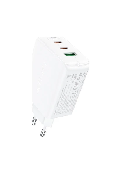Acefast Duvar Şarj Cihazı Type-C ve USB Çıkış PD65W Telefon ve Tablet USB C Hızlı Şarj Başlığı A41 ürün görseli 1