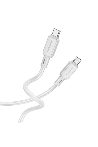 Borofone Şarj Kablo 60W Type-C to Type-C Hızlı Şarj ve Data Kablosu Uzunluk 1 Metre USB-C to USB-C BX94 ürün görseli 1