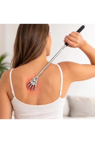 Coverzone Teleskopik Sırt Kaşıyıcı 20-56cm Uzatılabilir Alüminyum Back Scratcher Ev Ofis Seyahat ürün görseli 1