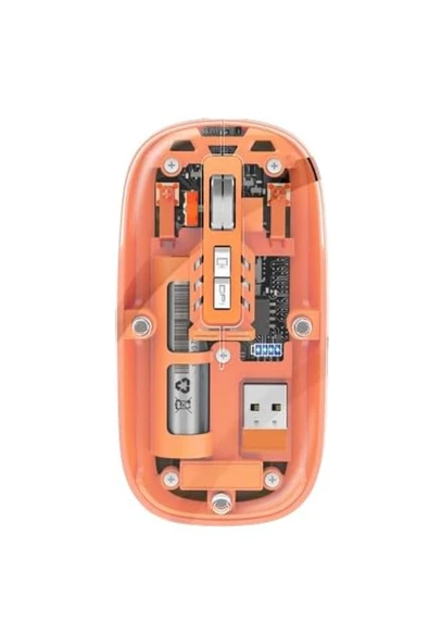 Coverzone Şeffaf Kablosuz Mouse Usb Reciever Ile Bağlan Modern Tasarım M233 ürün görseli 1