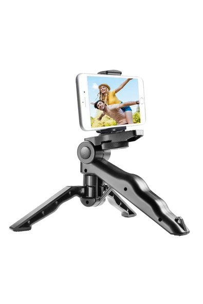 Coverzone Tripod Modern Tasarım 3 Ayak Mini Kamera Tripodu Döner Başlık Telefon Tutucu Hafif K555 ürün görseli 1