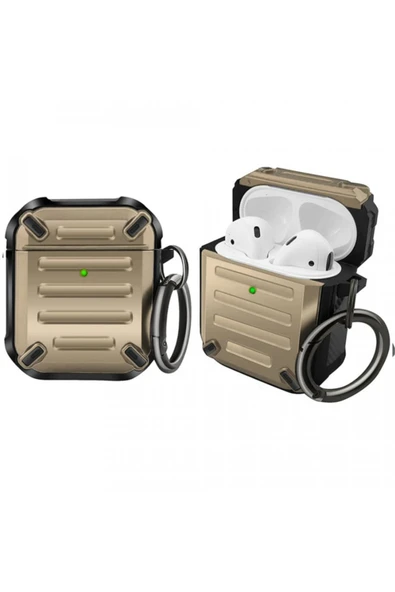Coverzone 1  Kulaklık Koruyucu Çengelli Greenwood Armor Silikon Kılıf Gold ürün görseli 1