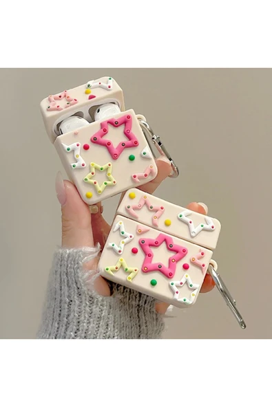 Coverzone AirPods 2.Nesil ile Uyumlu Kulaklık Kılıfı Yumuşak Soft Dokunuş Karakter Görünümlü Cartoon Kılıf ürün görseli 1
