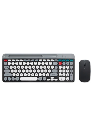 Coverzone Bluetooth Klavye Mouse Kablosuz Klavye ve RGB Mouse Set 2.4G Bluetooth Lithium Batarya ZYG-806 ürün görseli 1