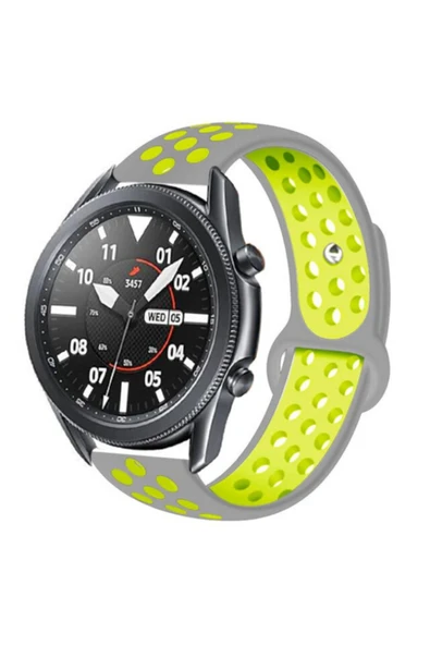 Coverzone Griö Sarı Galaxy Watch 3 45mm Delikli Spor Akıllı Saat Kordon ürün görseli 1