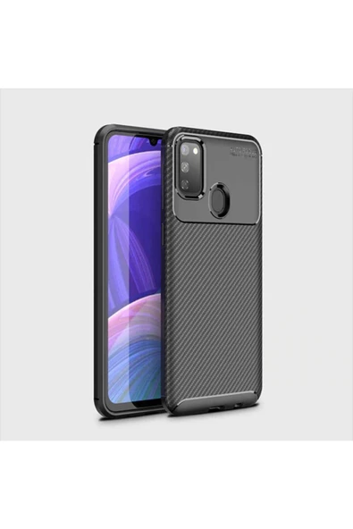 Coverzone Galaxy M21 Kılıf Karbon Delüx Tpu Silikon Siyah ürün görseli 1