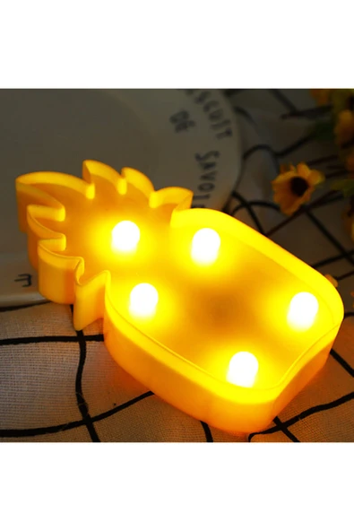 Coverzone Ananas Dekoratif Mini 25cm Led Aydınlatma ürün görseli 1