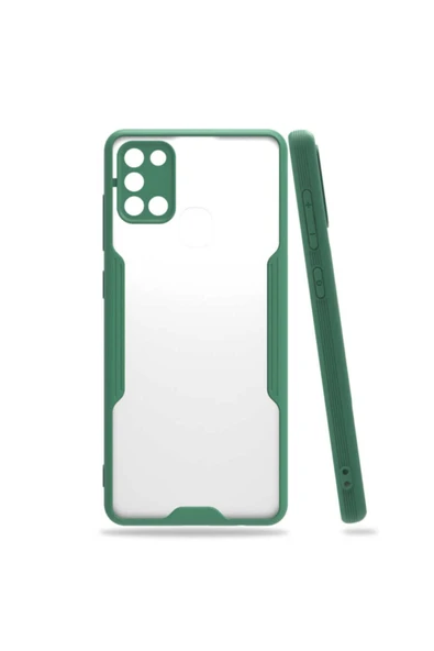 Coverzone Galaxy A51 Renkli Kenar Perfe Tpu Silikon Kılıf Koyu Yeşil ürün görseli 1