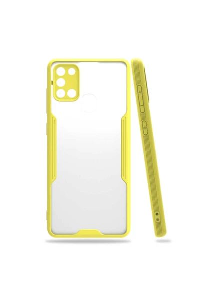 Coverzone Galaxy A92 Renkli Kenar Perfe Tpu Silikon Kılıf Sarı ürün görseli 1