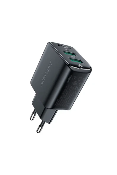 Acefast Duvar Şarj Çift USB-A Çıkışlı 18W Telefon ve Tablet Şarj Başlık Dual USB-A Şarj Kafa QC18W EU A33 ürün görseli 1