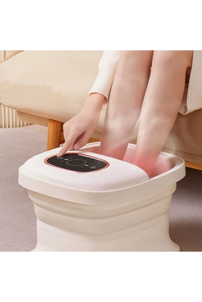 Coverzone Ayak Spa ve Masaj Taşınabilir Katlanabilir Ayak Küveti Sabit Sıcaklık Kontrolü Masajı YB-7012 Beyaz ürün görseli 1