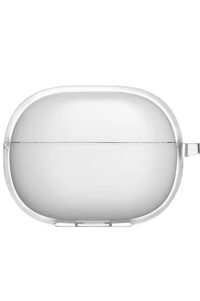 Coverzone Xiaomi Redmi Buds 3 Lite Ile Uyumlu Şeffaf Silikon Kılıf Tam Koruma Kancalı Anahtarlık Silikon Kılıf ürün görseli 1