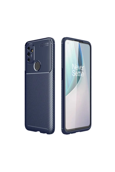 Coverzone Oneplus Nord N100 Kılıf Karbon Delüx Tpu Silikon Lacivert ürün görseli 1