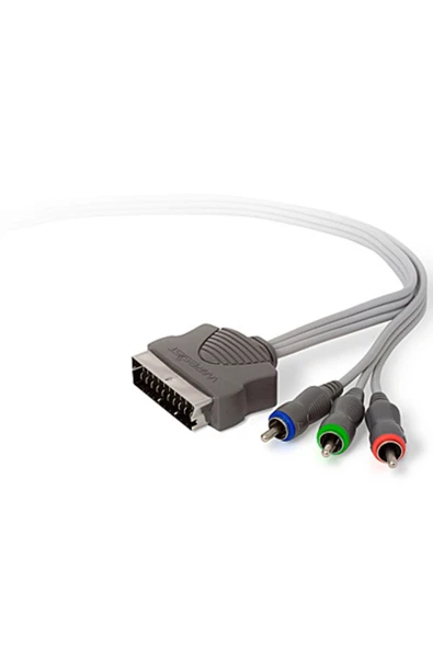 Coverzone RCA Kablo Scart Plug to 3 RCA/Phono RGB Plugs Art. 640880 1.5 Metre ürün görseli 1