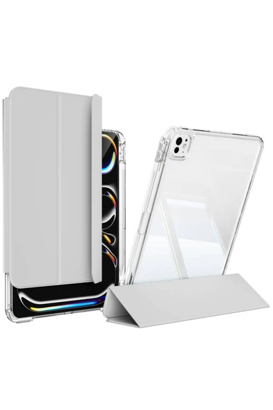 Coverzone iPad Air 11 2025 M3 İle Uyumlu İyi Kalite Kılıf Magnetik Ayrılabilen Airbagli Z-Sliding Tablet Kılıf ürün görseli 1