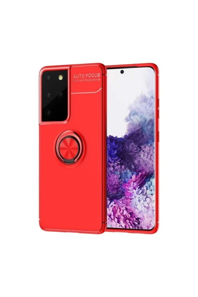 Coverzone Galaxy S21 Ultra Novel Silikon Kılıf Kırmızı ürün görseli 1