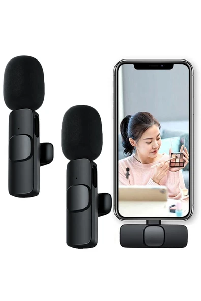 Coverzone Type-c 2 Adet Mikrofonlu Tek Alıcılı Kablosuz Cep Telefonu Için Usb C Girişli Yaka Mikrofonu Uyumlu ürün görseli 1