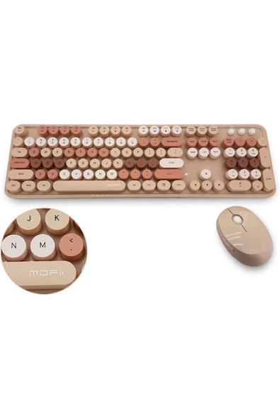 Mofii Kablosuz Klavye Ve Mouse Fare Set 104 Tuşlu Pc Notebook Uyumlu 136mm X 445mm Zr513 ürün görseli 1