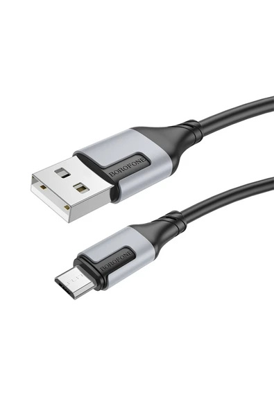 Borofone Android ile Uyumlu 2.4A Şarj ve Data Kablo USB to Micro USB - 1 Metre - BX101 ürün görseli 1