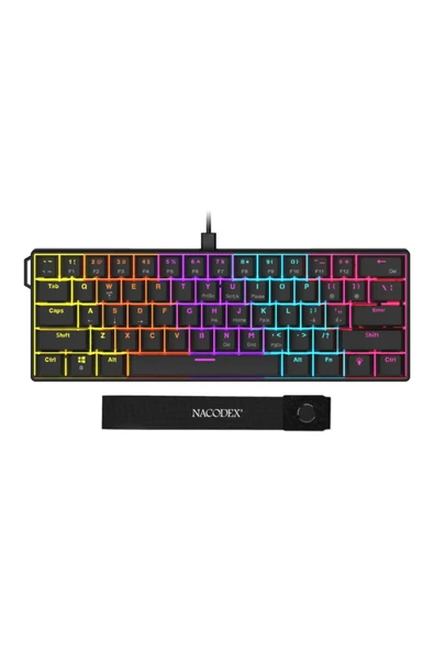 Coverzone AJAZZ NK61 | 61 Tuş Mekanik Gaming RGB Hot Swap Red Switch Type-C USB Oyuncu Klavye ürün görseli 1