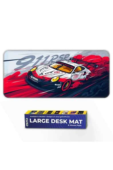 Coverzone 70×30cm Yarış Araba Mouse Pad – Su Geçirmez, Kaymaz Tabanlı, Dikişli Kenarlı Büyük Masa Matı ürün görseli 1