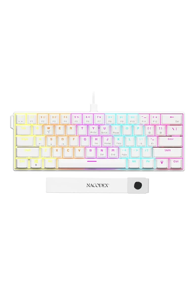 Coverzone AJAZZ NK61 | 61 Tuş Mekanik Gaming RGB Hot Swap Red Switch Type-C USB Oyuncu Klavye ürün görseli 1