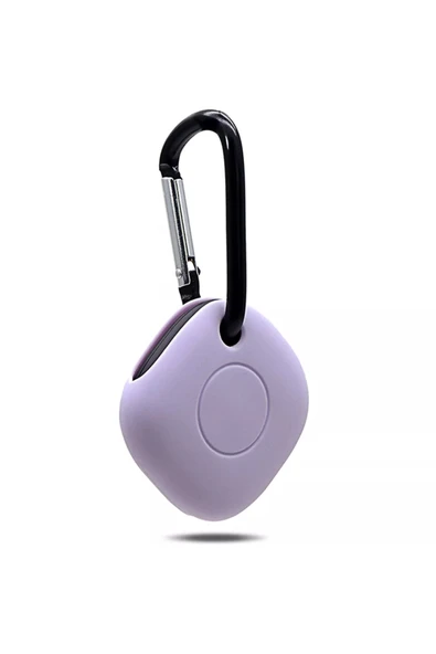 Coverzone Samsung Galaxy Smarttag Ile Uyumlu Kancalı Silikon Koruma Şık Ve Ergonomik Tasarım Kılıf Lila ürün görseli 1