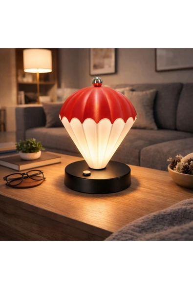 Coverzone Şarjlı Dokunmatik LED Masa Lambası Type-C Dekoratif Gece Lambası Komodin | PC-8300 ürün görseli 1