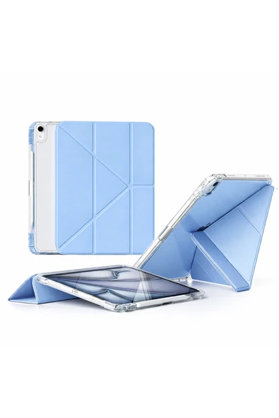 Coverzone iPad 9.Nesil 10.2 İnç inç İle Uyumlu Kalemlikli Ayrılabilen Stand Olabilen Tablet Kılıfı Cp-2 Mavi ürün görseli 1
