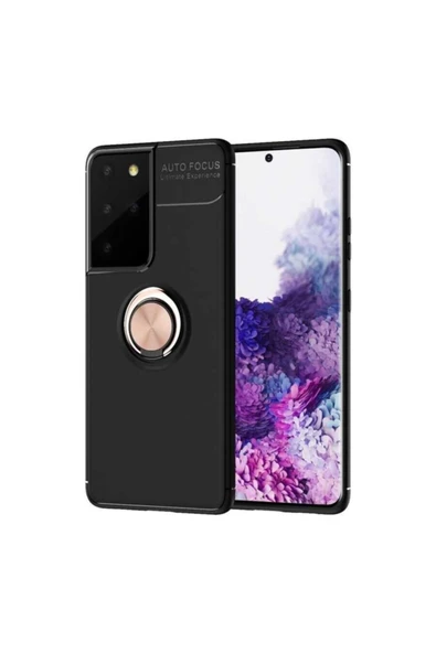 Coverzone Galaxy S21 Ultra Novel Silikon Kılıf Siyah-rosegold ürün görseli 1